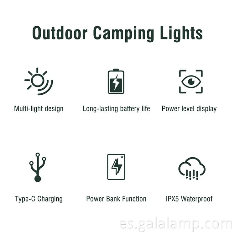 Ligera LED recargable ultra brillante para aventuras al aire libre